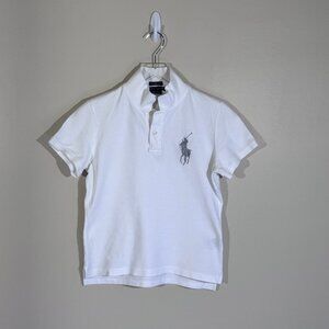 Ralph Lauren The Skinny Fit Big Pony Polo Silver Tennis Shirt Large